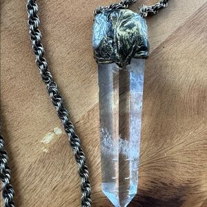 Adina Mills Crystal Pendant Necklace with Chain